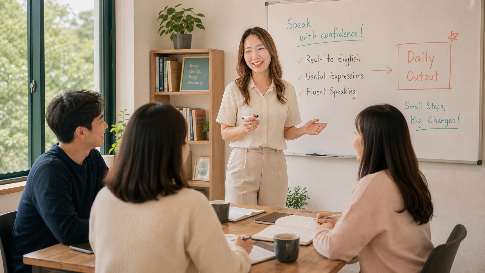 Gloria쌤의 성인 영어회화 수업 장면 이미지